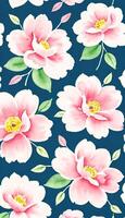 Watercolor floral pattern, A whimsical and feminine look. AI Generative photo