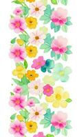Watercolor floral pattern, A whimsical and feminine look. AI Generative photo