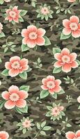 Floral camouflage pattern, A pattern that is both beautiful and functional. photo
