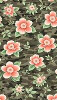 Floral camouflage pattern, A pattern that is both beautiful and functional. AI Generative photo