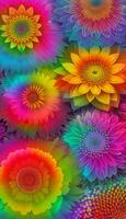 Abstract floral pattern, A free-flowing and organic pattern that is not bound by any rules. photo