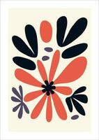 Hand drawn vector abstract floral background in scandinavian style. Scandinavian, scandinavian style.