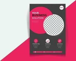 Business A4 flayer design template. vector