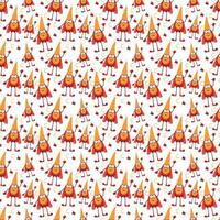 Seamless pattern Carrot hero character in Superhero costume and boxer gloves. Vegetable character pattern vector
