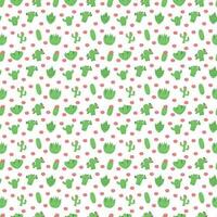 Vector cactus seamless pattern. Hand drawn doodle cacti background