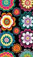 Abstract floral pattern, A free-flowing and organic pattern that is not bound by any rules. photo