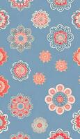 Geometric floral pattern, A modern and edgy take on a classic motif. photo