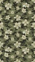 Floral camouflage pattern, A pattern that is both beautiful and functional. photo