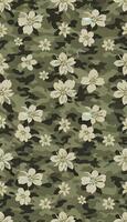 Floral camouflage pattern, A pattern that is both beautiful and functional. AI Generative photo