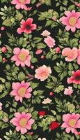 Floral camouflage pattern, A pattern that is both beautiful and functional. photo