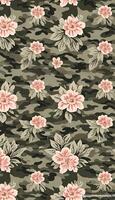 Floral camouflage pattern, A pattern that is both beautiful and functional. photo