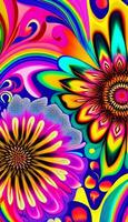 Abstract floral pattern, A free-flowing and organic pattern that is not bound by any rules. photo