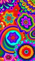 Abstract floral pattern, A free-flowing and organic pattern that is not bound by any rules. photo