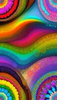 Abstract floral pattern, A free-flowing and organic pattern that is not bound by any rules. photo