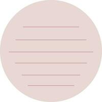 Circle notes with straight lines vector