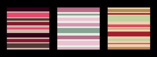 Set. Striped pattern in retro colors. vector illustration