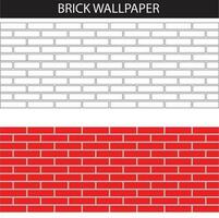Illustration Vector Of Wallpaper Red Brick