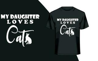 Cat mom typography t-shirt design. vector