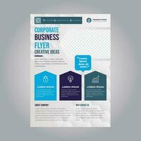 Template abstract business flyer design layout space for photo b vector