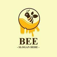 creative bee logo vector icon