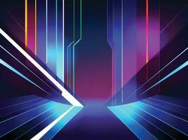 Futuristic abstract light and line background vector