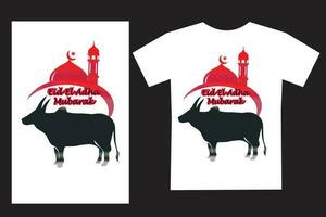 eid ul adha t camisa diseño vector llenar.