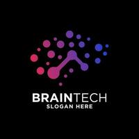 smart brain technology set digital logo idea Icon vector Template