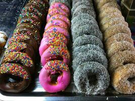 colorful sweet donuts photo