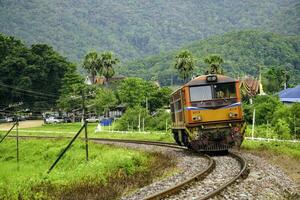 diesel train runs photo