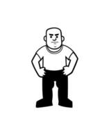 angry man with hands on hips vector