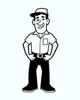 man with polo shirt vector