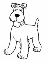 airedale dog coloring page vector