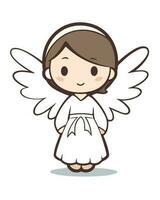 cute smiling angel vector