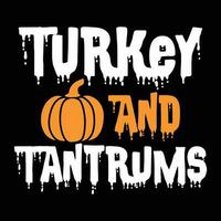 Turkey and tantrums, Thanksgiving vector