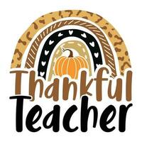 Thankful teacher, Thanksgiving vector