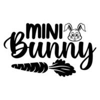 Mini bunny Easter Sunday vector