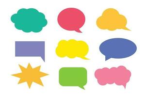 Set of callout, speech bubbles, chats, elements icons, vector illustration.