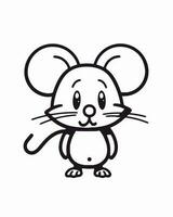 cute cartoon mouse vector