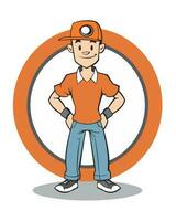 happy man posing vector