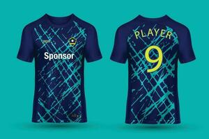 sports shirt design ready to print football shirt for sublimation vector