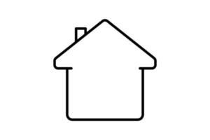 minimal home  icon. Icon related to homepage, building. Line icon style design. Simple vector design editable