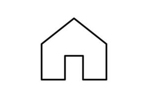 minimal home icon. Icon related to homepage, building. Line icon style design. Simple vector design editable