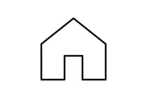 minimal home icon. Icon related to homepage, building. Line icon style design. Simple vector design editable