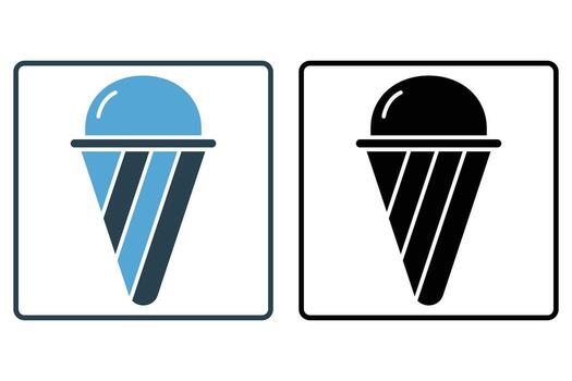 ice cream icon. Solid icon style design. Simple vector design editable