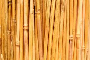 Wheat stalks yellow dry straw texture background. Ripe cut stem plants. Dry reed sticks. Twigs wood branches. photo