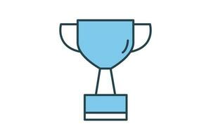 Trophy icon. icon related to Champion, winner, success, reward. Flat line icon style design. Simple vector design editable