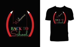 Back To School Lettering T Shirt Design. vector