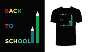 Back To School Lettering T Shirt Design. vector