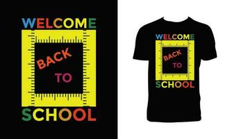 Welcome Back To School T Shirt Design. vector