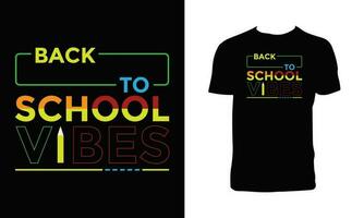 espalda a colegio tipografía t camisa diseño haz vector